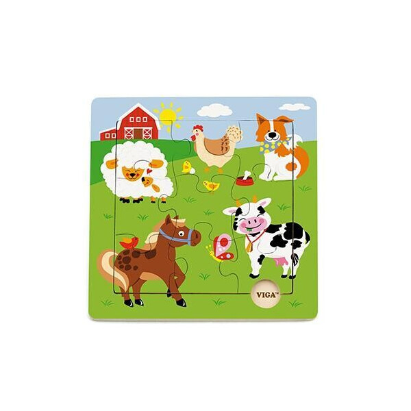 

Пазл Ферма Viga Toys 22,5х22,5х1 см Разноцветный
