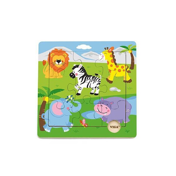 

Пазл Сафари Viga Toys 22,5х22,5х1 см Разноцветный