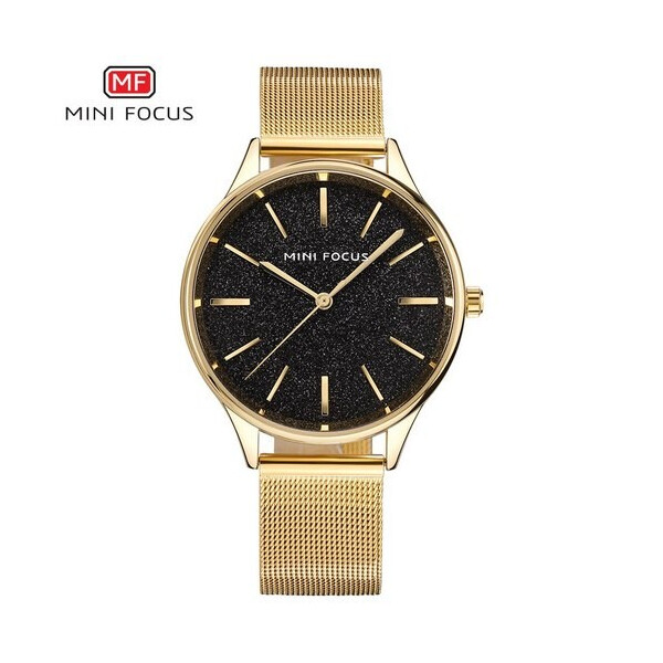 

Женские наручные часы (MF0044L.04 Gold-Black Shine) Mini Focus 35 мм Золотой