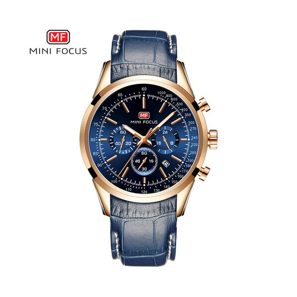 

Мужские наручные часы (MF0116G.04 Blue-Gold) Mini Focus 47 мм Синий