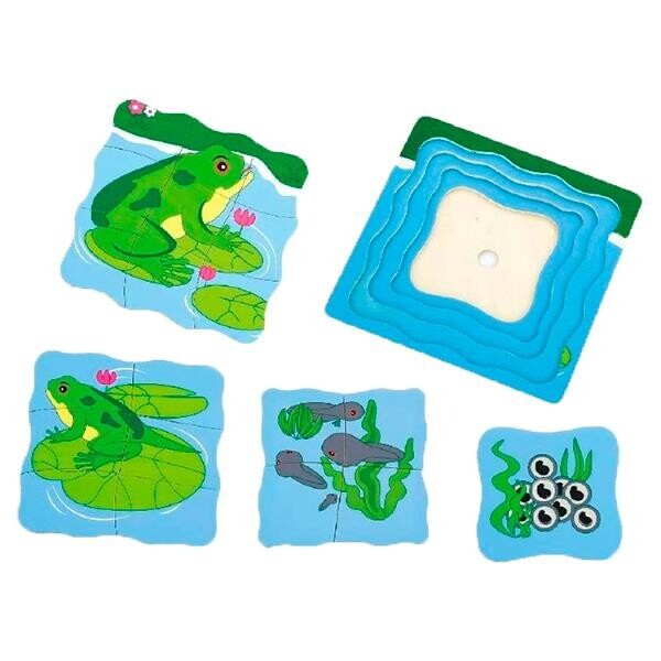 

Пазл Лягушка Viga Toys 18х18х1,3 см Зеленый