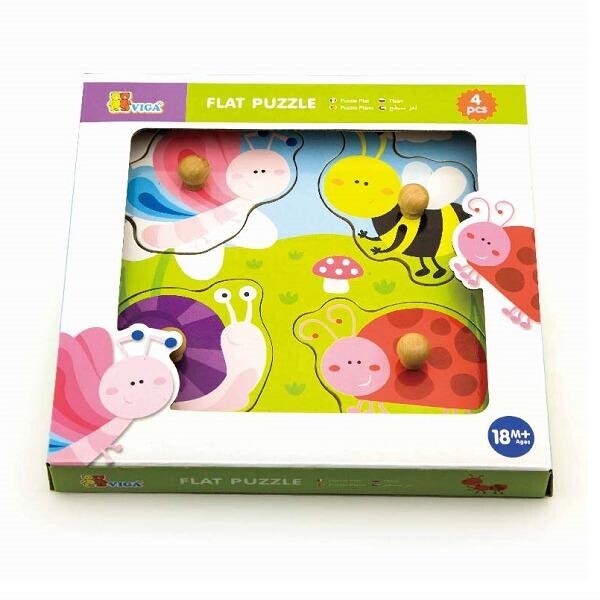 

Пазл Насекомые Viga Toys 25х23х3 см Разноцветный