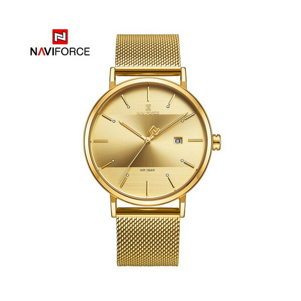 

Мужские наручные часы (NF3008G All Gold) Naviforce 40 мм Золотой