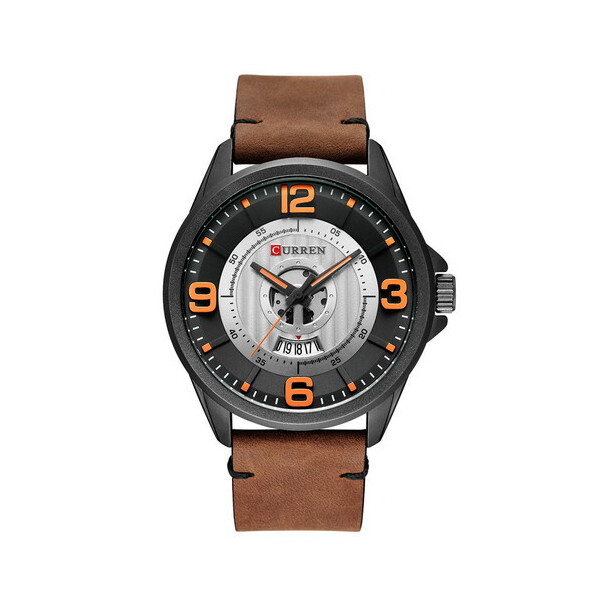 

Мужские наручные часы (8305 Black-Brown) Curren 48 мм Черный