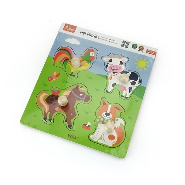

Рамка-вкладыш Ферма Viga Toys 22,5х22,5х1 см Разноцветный