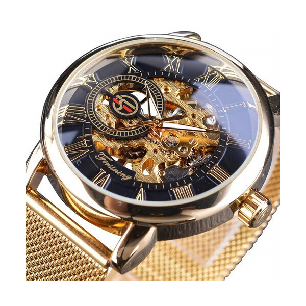 

Мужские наручные часы (1040 Gold-Black) Forsining 41 мм Золотой