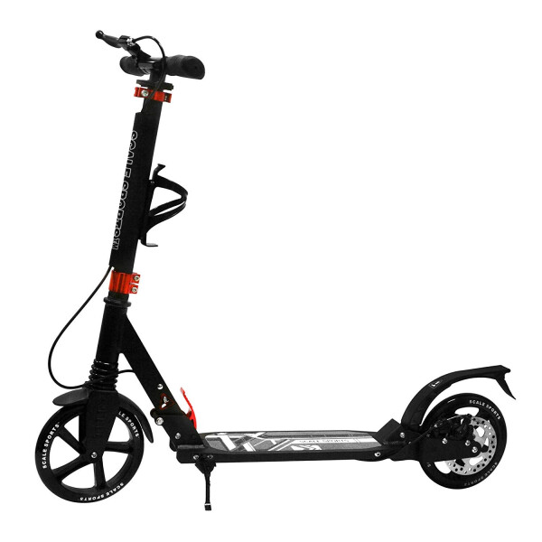 

Двухколесный самокат Scale Sports 93х38х91-105 см Чёрный