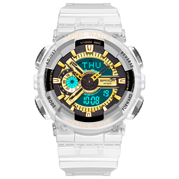 

Мужские наручные часы (298 Gold) Sanda 50 мм Белый
