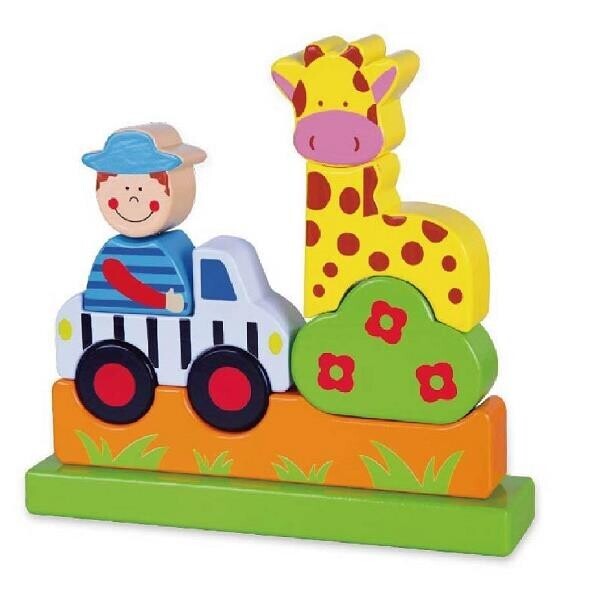 

Магнитный пазл Сафари Viga Toys 20х20х4,5 см Разноцветный