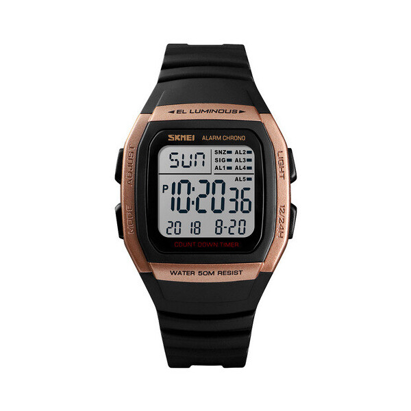 Мужские наручные часы (1278 Black Rose Gold) Skmei 39 мм Черный