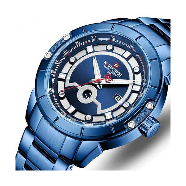 

Мужские наручные часы (NF9166 Blue-Silver) Naviforce 43 мм Синий
