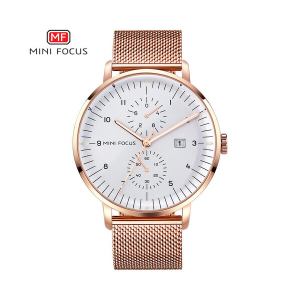 

Мужские наручные часы (MF0052G.05 Cuprum-White) Mini Focus 42 мм Бронзовый
