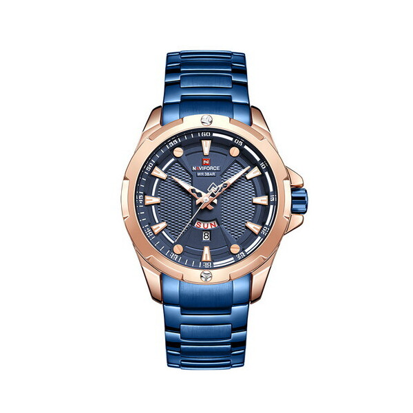

Мужские наручные часы (NF9161 Blue-Cuprum-Blue) Naviforce 45 мм Синий