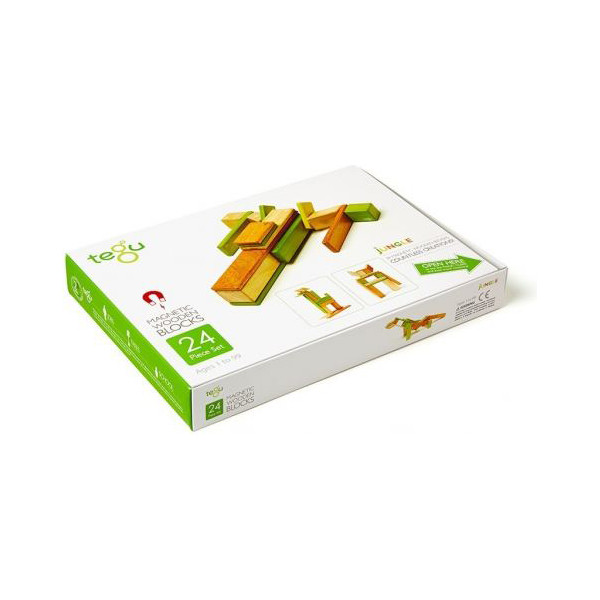 

Конструктор магнитный Tegu Базовый джунгли, 24 эл. (24P-JNG-306T)