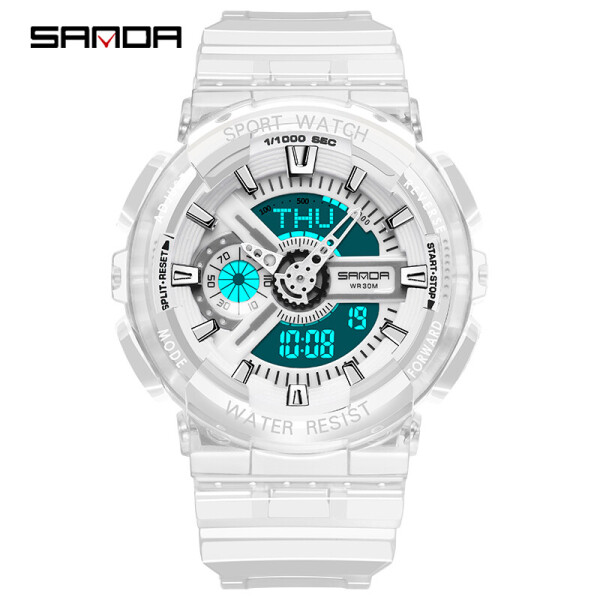 

Мужские наручные часы (892 White) Sanda 45 мм Серебряный