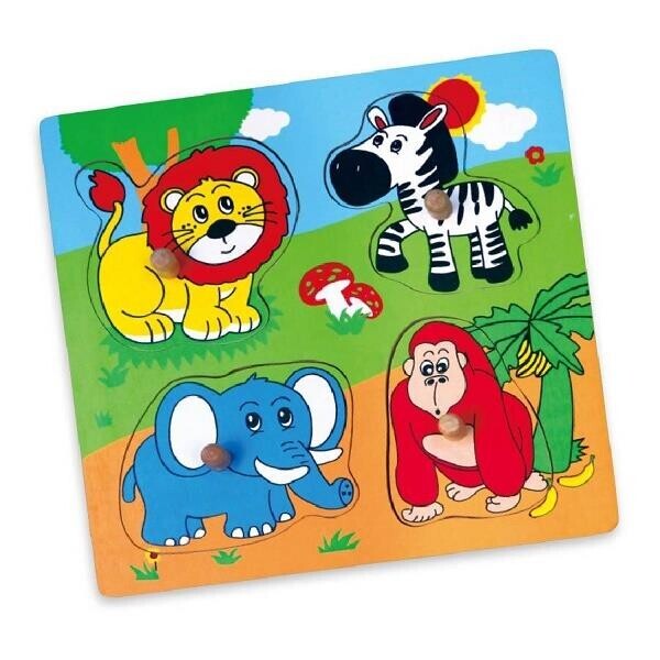 

Пазл Дикие животные Viga Toys 22х22х1 см Разноцветный