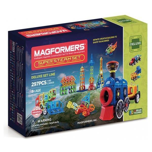 

Конструктор магнитный Magformers Супер транспорт, 337 эл. (710009)