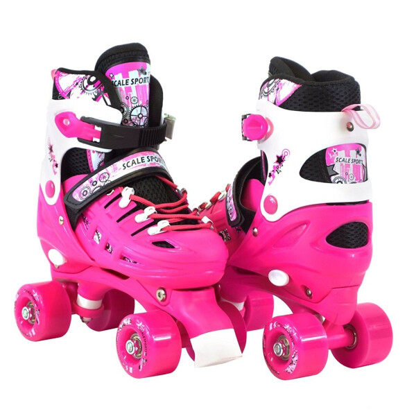 

Детские раздвижные ролики-квады Scale Sports 34 - 38 Розовый