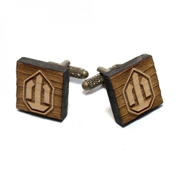 

Деревянные запонки World Of Tanks‎ Handmade Бронзово-коричневый