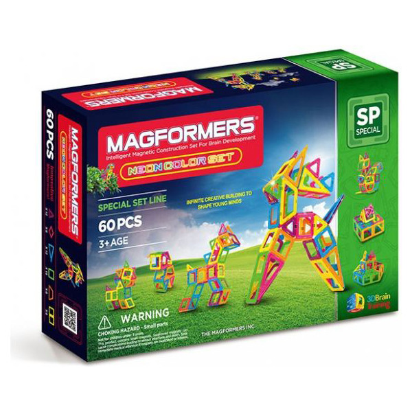 

Конструктор магнитный Magformers Неоновые цвета, 60 эл. (703003)