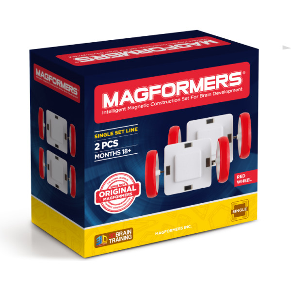 

Конструктор магнитный Magformers Колеса красные, 2 эл. (713024)