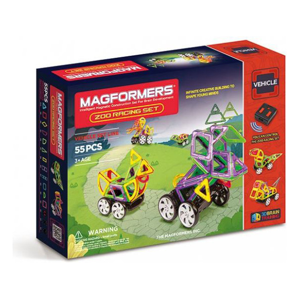 

Конструктор магнитный Magformers Зоо гонки, 55 эл. (707008)