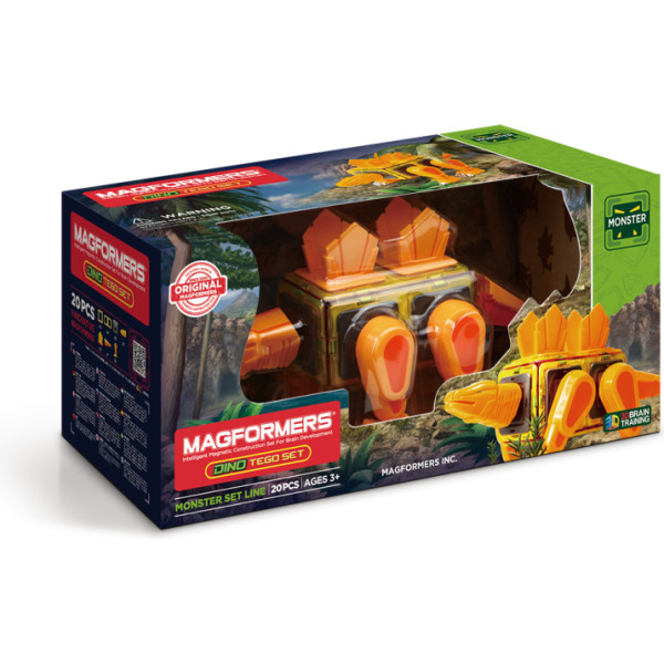 

Конструктор магнитный Magformers Динозавр Стегозавр, 20 эл.(716001)
