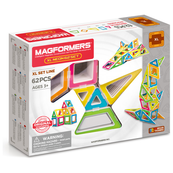 

Конструктор магнитный Magformers Neon XL, 62 эл. (706007)