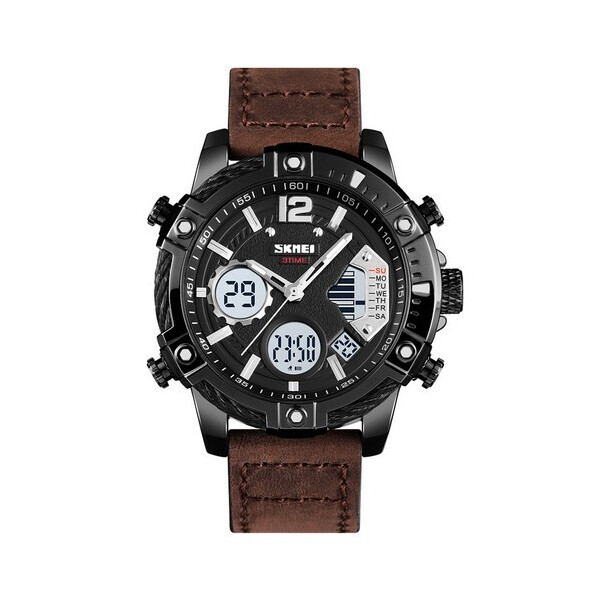 

Мужские наручные часы (1618 Brown-Black) Skmei 51 мм Коричневый