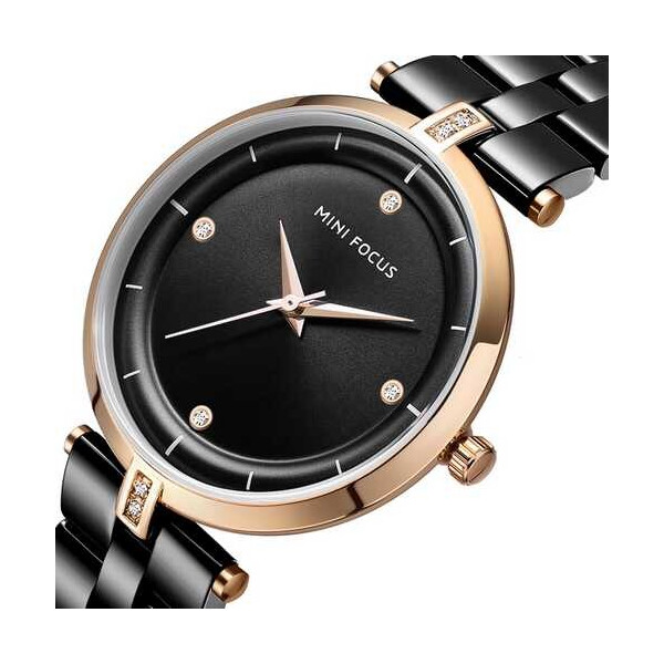 

Женские наручные часы (MF0120L.02 Black-Cuprum Diamonds) Mini Focus 38 мм Черный