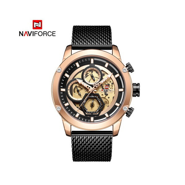 

Мужские наручные часы (NF9167 Black-Cuprum) Naviforce 47 мм Черный