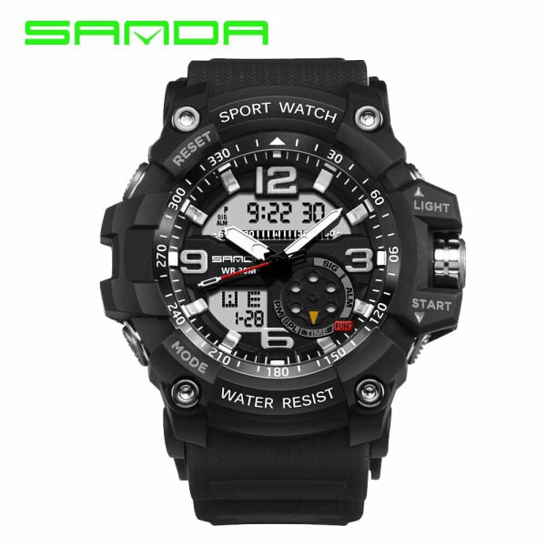 

Мужские наручные часы (759 All Black) Sanda 56 мм Черный
