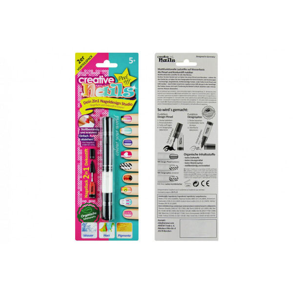 

Детский лак-карандаш для ногтей Creative Nails на водной основе Malinos 28х9,5х2 см Черный