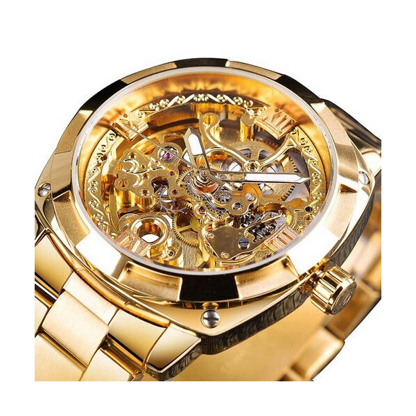 

Мужские наручные часы (1091 All Gold) Forsining 41 мм Золотой