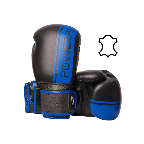 

Боксерские перчатки (PP-3022A) PowerPlay 10 унций Черно-синий