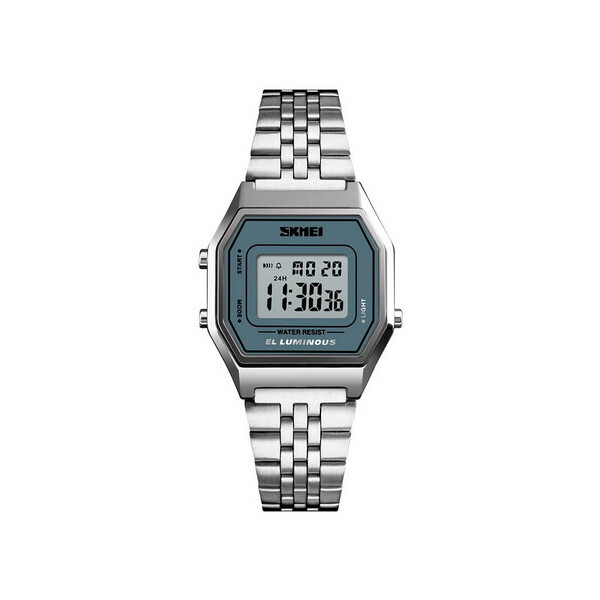 

Мужские наручные часы (1345B Silver-Blue) Skmei 31 мм Серебряный