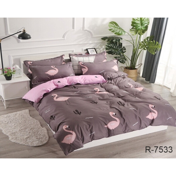 

Постельное белье (R7533) ТМ TAG 150x215 см Фиолетово-серый