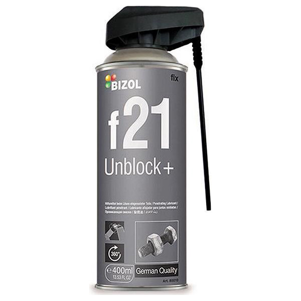 

Проникающая смазка с mos2 bizol unblock + f21 0,4л