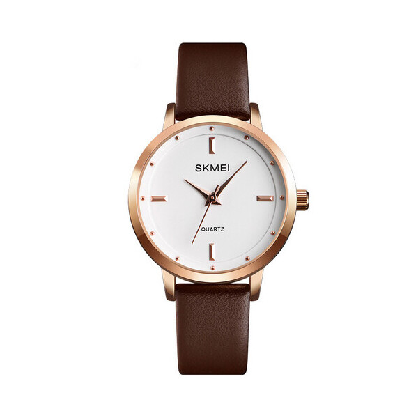 

Женские наручные часы (1457 Gold-White-Brown) Skmei 32 мм Золотой