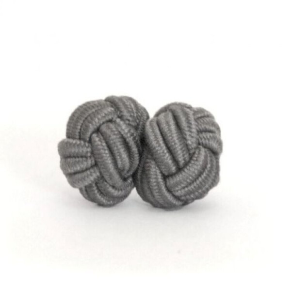 

Запонки Серые Тканевые Handmade