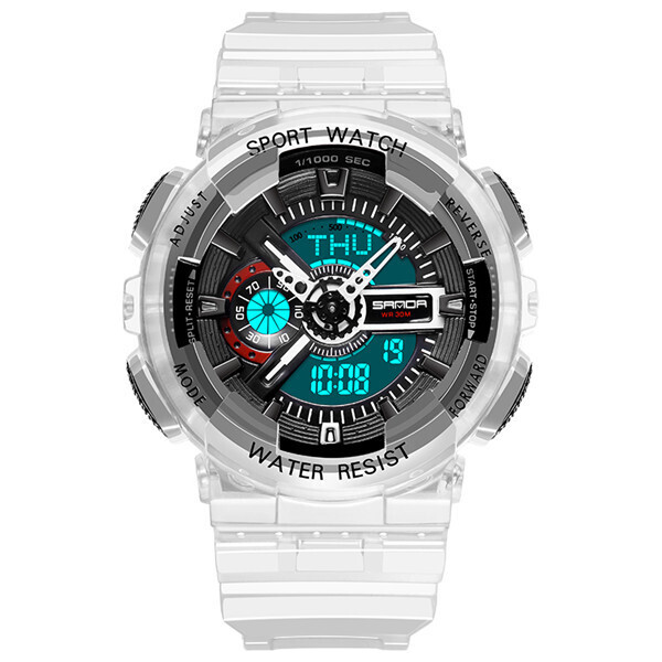 

Мужские наручные часы (298 Black) Sanda 50 мм Белый