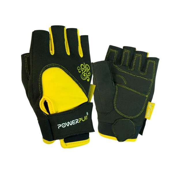 

Перчатки для фитнеса (PP-1728D) PowerPlay XS Черно-желтый
