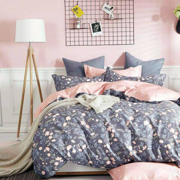 

Комплект постельного белья (TT7406) Time Textile 180x220 см Серо-розовый
