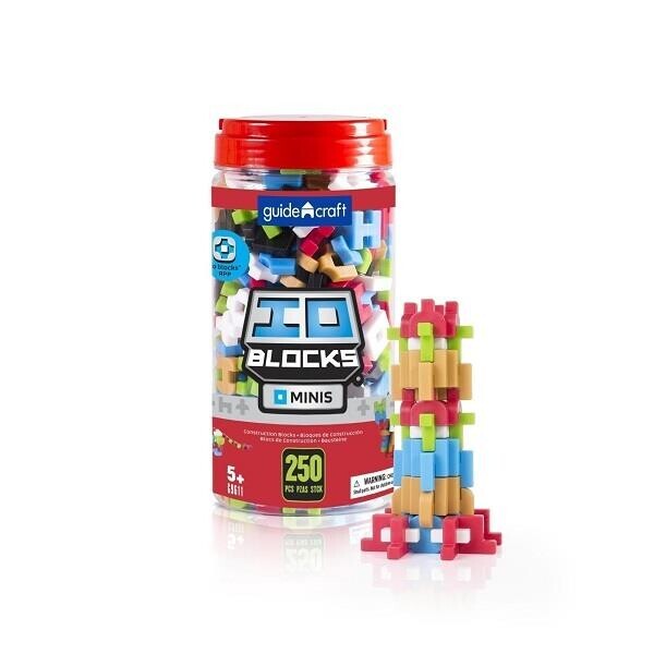 

Конструктор IO Blocks Minis, 250 деталей Guidecraft 10х21х10 см Разноцветный