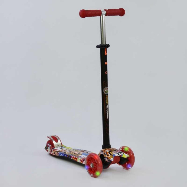 

Самокат А 24644 /779-1388 MAXI Best Scooter пластмассовый, 4 колеса PU, СВЕТ