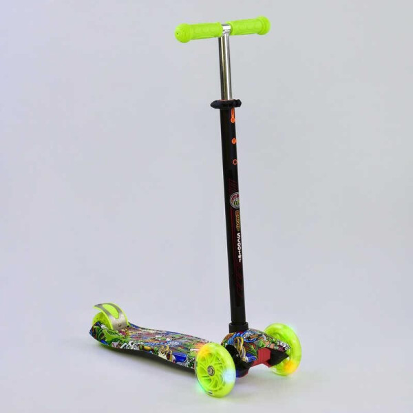 

Самокат А 24647 /779-1391 MAXI Best Scooter пластмассовый, 4 колеса PU, СВЕТ