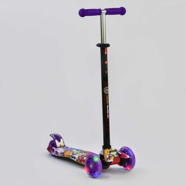 

Самокат А 24664 /779-1313 MAXI Best Scooter пластмассовый, 4 колеса PU, СВЕТ