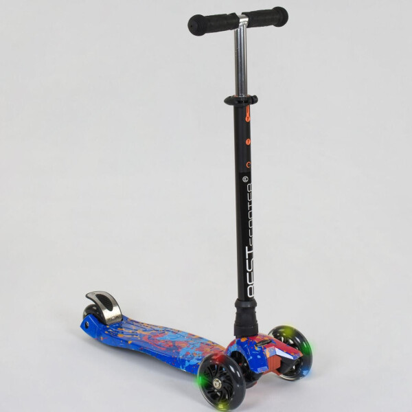 

Самокат А 25595 779-1338 MAXI Best Scooter 4 колеса PU. Подсветка