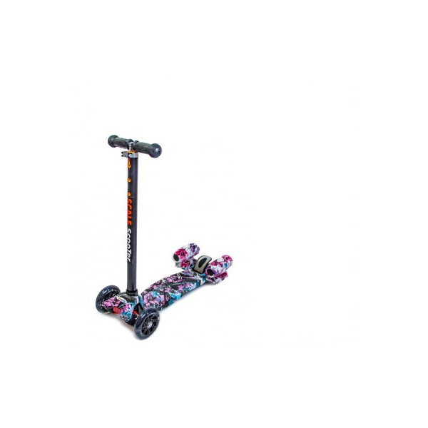 

Детский трехколесный самокат Scooter Ракета с турбинами и светящимися колесами, Форест