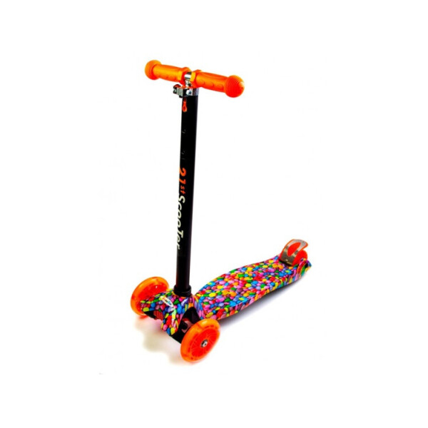 

Детский трехколесный самокат Scooter MAXI со светящимися колесами и рисунком, Caramel 2